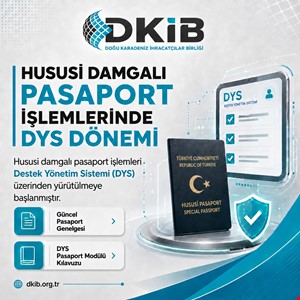 HUSUSİ DAMGALI PASAPORT İŞLEMLERİNDE DYS DÖNEMİ